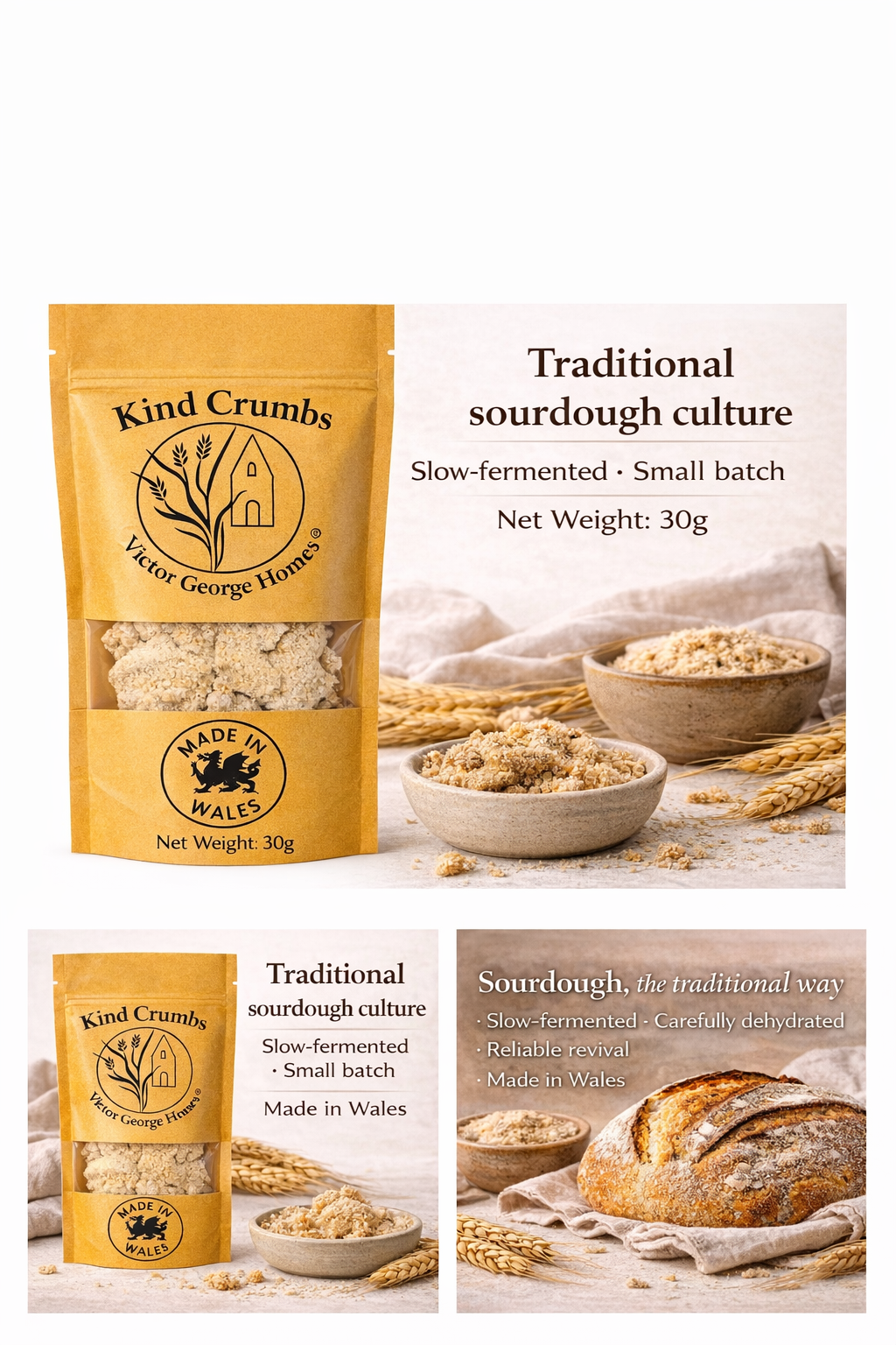 Welsh Sourdough Starter – Dehydrated Live Culture (30g)