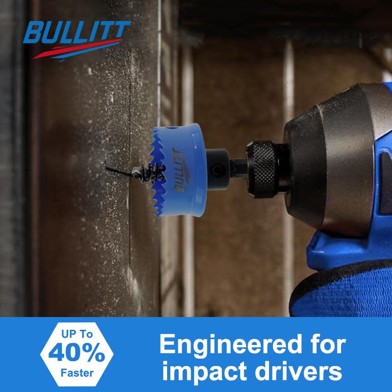 BULLITT Impact Hole Saw Set, 20,25,32MM 3PCS M42 HSS Bi-Metal,Hex Shank,Impact Hole Cutter Set Perfect for Drilling Thin Metal,Stainless Steel,Mild Steel and Aluminium